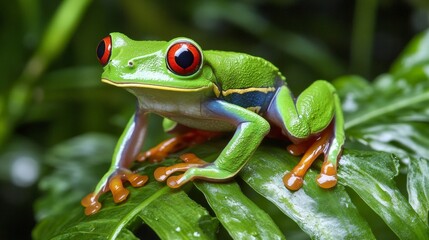 Naklejka premium Costa Rican Red-Eyed Tree Frog