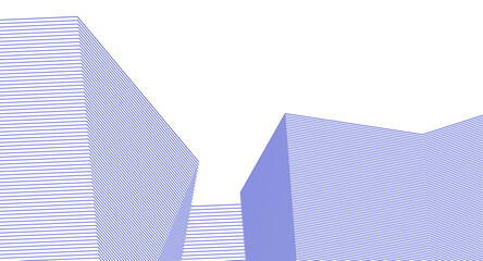 abstract architecture geometric shapes 3d illustration