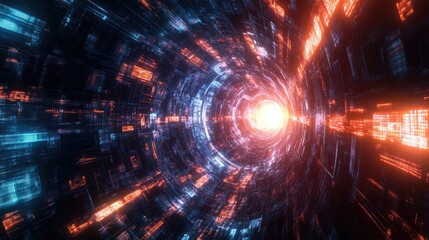 Obraz premium Abstract technology banner in the metaverse