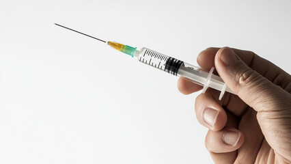 hand with syringe