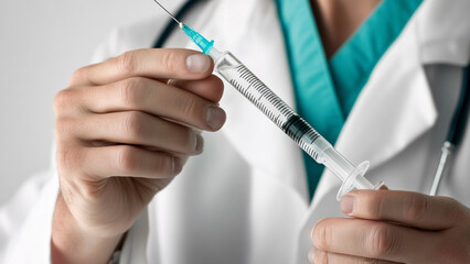 doctor holding syringe