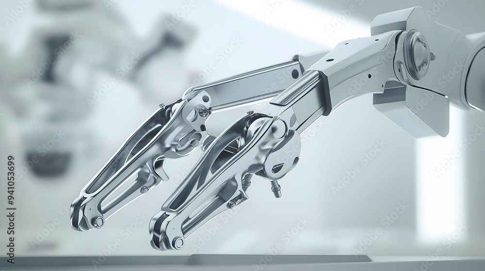 Poster robotic arm in laboratory setting