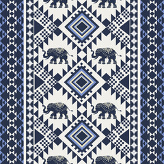 Elephant tribal seamless set of patterns , ethnicity Indian elephant pattern.design for clothing ,pans,decorative.