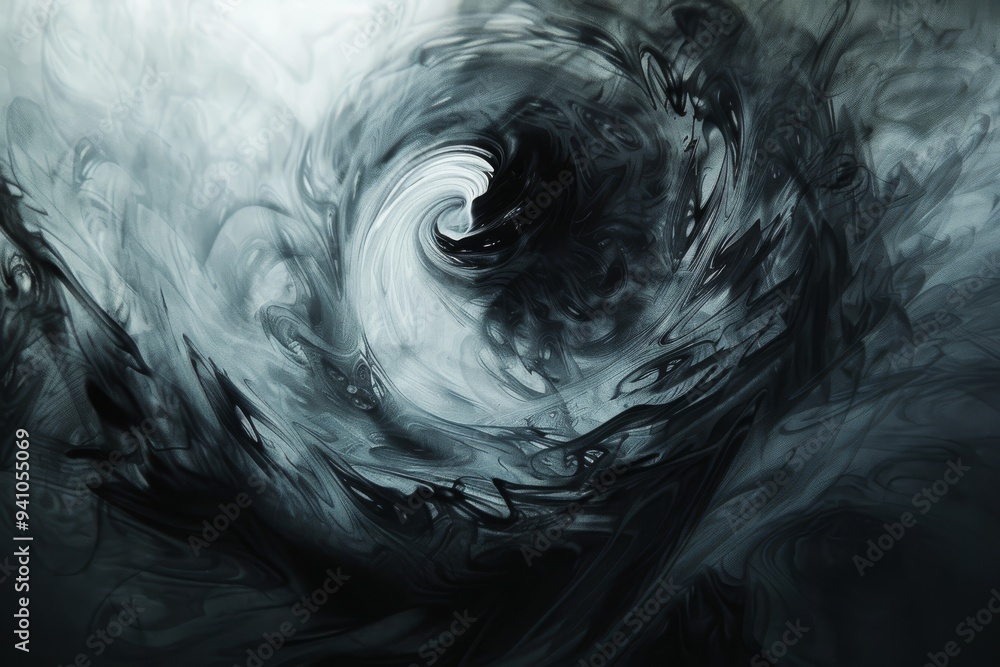 Poster swirling patterns of light and shadow that mimic the ebb and flow of energy within the body, ai gene