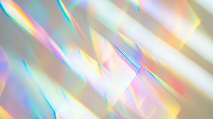 Abstract Blurred Rainbow Light Refraction Texture Creating a Beautiful Spectrum Overlay Effect with Vibrant Colors and Dynamic Patterns