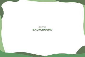 green leaves frame background flat simple