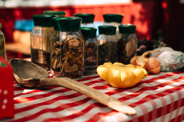Ingredients for Mushroom and Pumpkin Soup