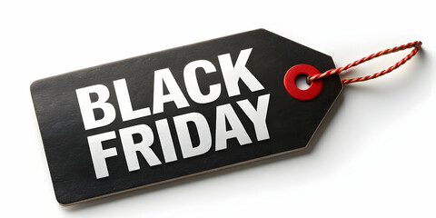 Obraz premium black Friday tag on white background