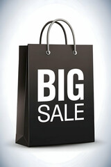 big sale black shopping bag