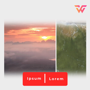 Split Screen Sliding Bar Poll Square Slideshow 297