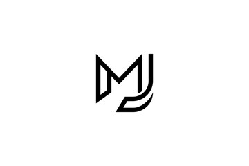 Letter MJ or JM Logo Design vector 