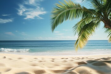 Obraz premium tropical beach with palm tree