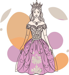 Fototapeta premium Adult princess Vectors & Illustrations