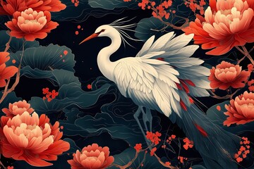 Fototapeta premium Japanese pattern style