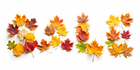 Fototapeta premium Sale design with heap of leaves