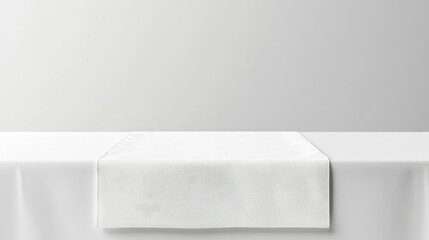 White Tablecloth and Table Runner Mockup.