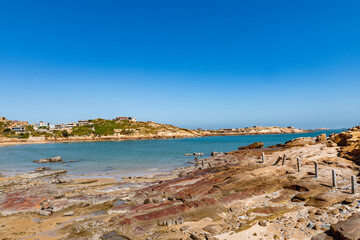 Fototapeta premium view of the coast of island