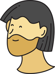 Beard Man Face Avatar