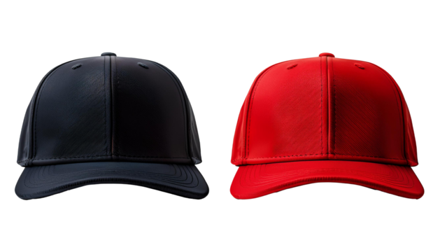 Red-Black Trucker Cap Design ontransparent Background
