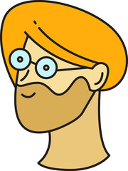 Beard Man Face Avatar