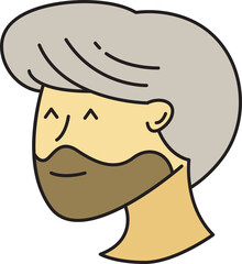 Beard Man Face Avatar