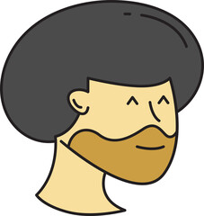 Beard Man Face Avatar