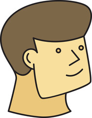 Male Face Avatar Illustration
