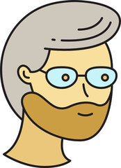 Beard Man Face Avatar