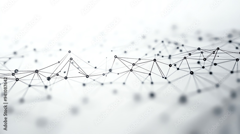 Wall mural interconnect device data network internet workflow , handdrawn simple illustration isolated on white