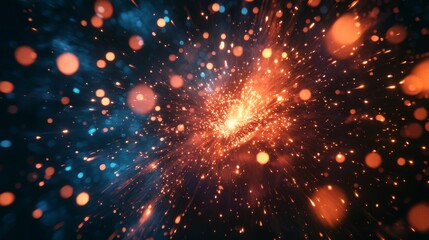 Fototapeta premium Abstract Sparkles and Glowing Lights Background.