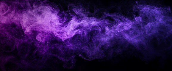 Obraz premium Abstract purple and pink smoke on black background.