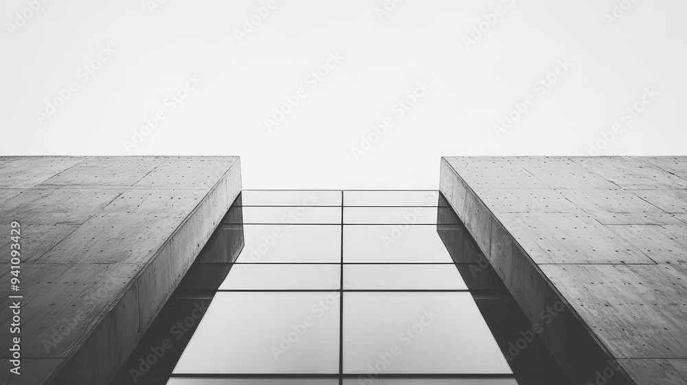 Poster modern architecture with geometric lines.