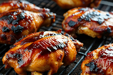 roasted chicken on the grill