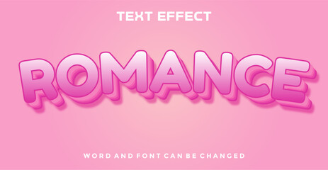 Romance editable text effect