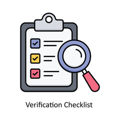 Verification Checklist  vector filled icon design illustration. Logistics Delivery symbol on White background EPS 10 File