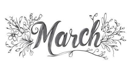 Obraz premium Written in cursive, simple line art design with the words 