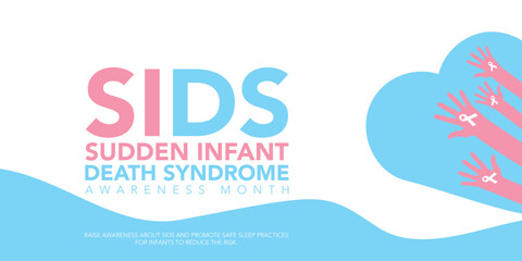Sudden Infant death syndrome SIDS awareness month is observed every year on October. Medical Healthcare Awareness concept. background, placard, banner template Vector illustration design.