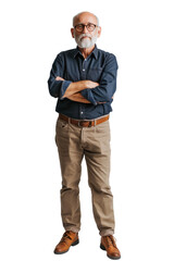 Fototapeta premium Confident Senior Man with Crossed Arms