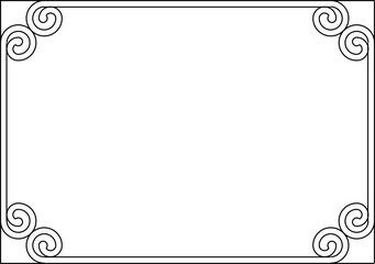 Vector sketch, illustration, silhouette, design, frame, background, pattern, classic vintage ethnic ornament, traditional ornament 