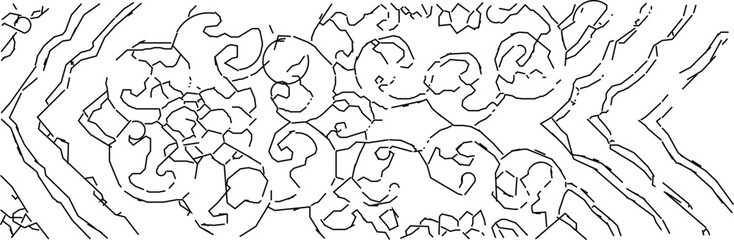 vector sketch illustration silhouette design image traditional ethnic floral mandala ornament decoration