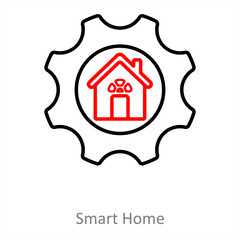 Smart Home And Control Icon Concept