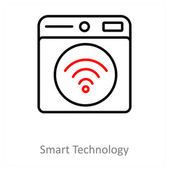 Smart Technology And Connection Icon Concept