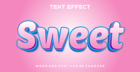 Sweet  editable text effect