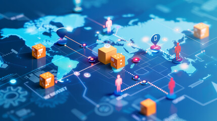 Global Logistics Network Concept