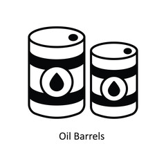 Oil Barrels  vector solid icon design illustration. Logistics Delivery symbol on White background EPS 10 File