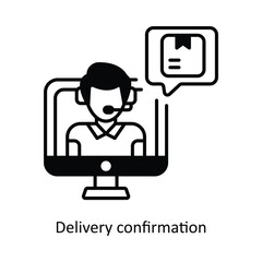 Delivery Confirmation vector solid icon design illustration. Logistics Delivery symbol on White background EPS 10 File