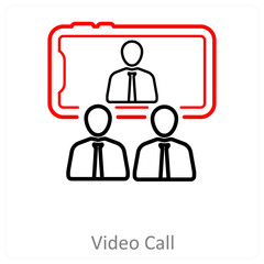 video call and call icon concept