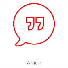 article and blog icon concept