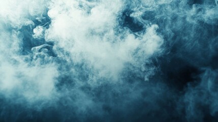 Dark clouds of smoke swirling and merging against a moody backdrop