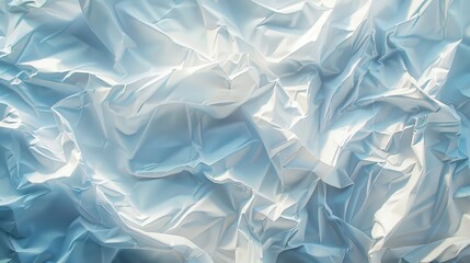 Obraz premium Close-up of crumpled plastic texture with delicate patterns and soft shadows